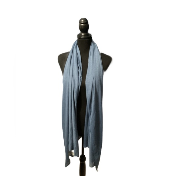 Jenni Women's Heather Gray or Blue On Repeat Jersey Wrap Scarf Size One Size NWT - Picture 3 of 7